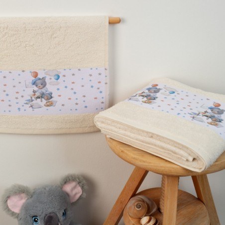 Σετ Βρεφικές Πετσέτες 2 Τεμαχίων Dimcol Painter 133 Εκρού 30x50 και 70x140