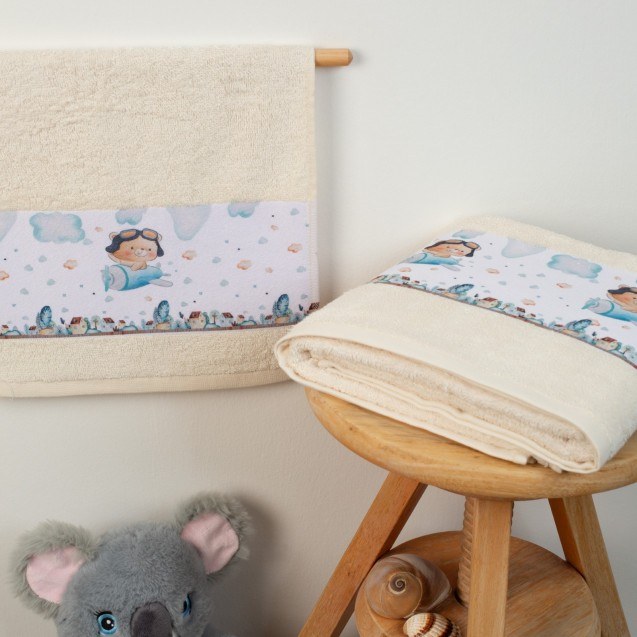 Σετ Βρεφικές Πετσέτες 2 Τεμαχίων Dimcol Pilot...