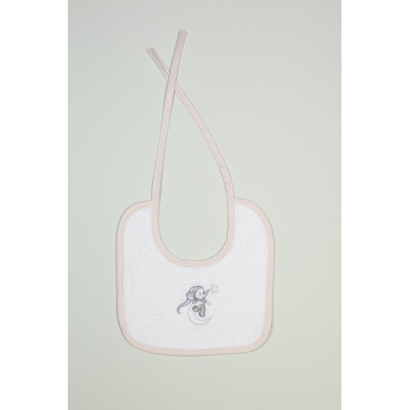 Σαλιάρα Dimcol Dreaming Elephant 168 Λευκό 25x25