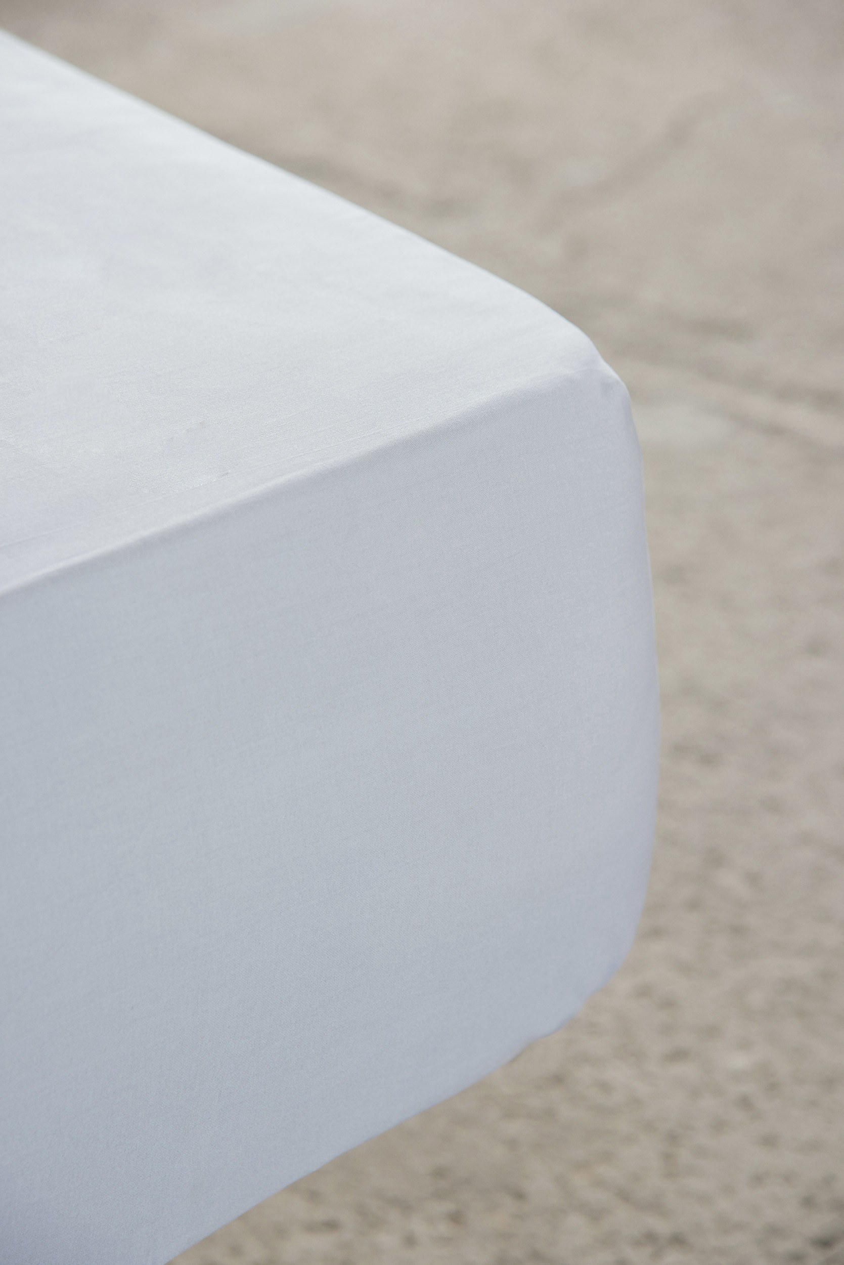 Σεντόνι King Size με Λάστιχο Nima Superior Satin White 185x205+35