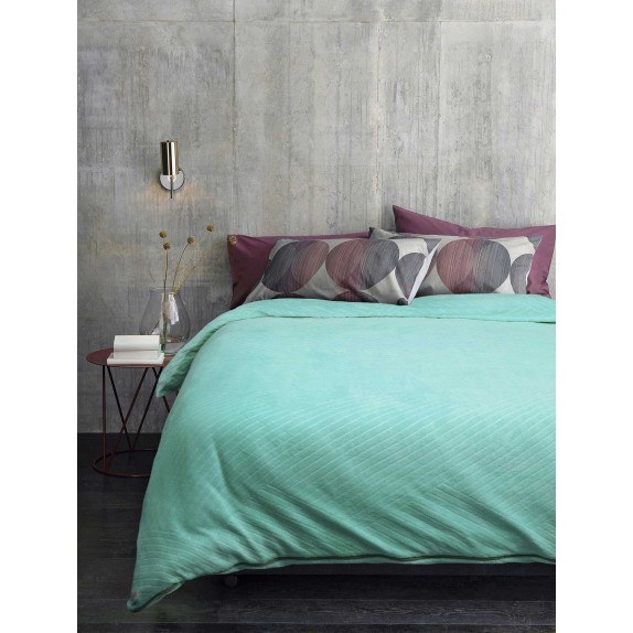 Παπλωματοθήκη Βελουτέ King Size Madi Crisp Mint 240x260