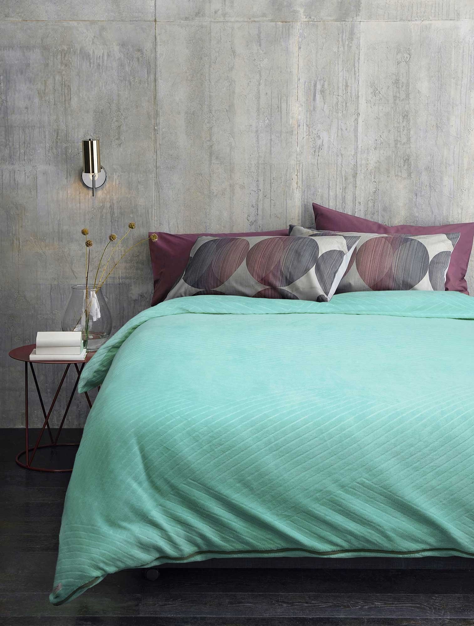 Παπλωματοθήκη Βελουτέ King Size Madi Crisp Mint 240x260