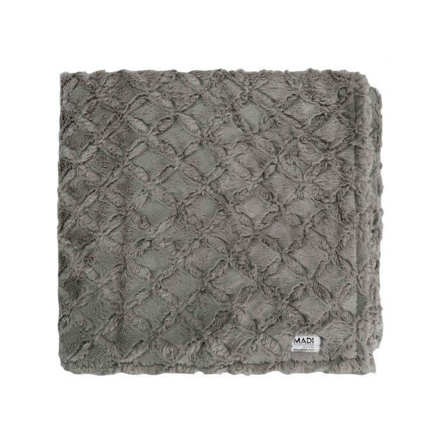 Ριχτάρι Γούνινο Πολυθρόνας Madi Oblong Grey...