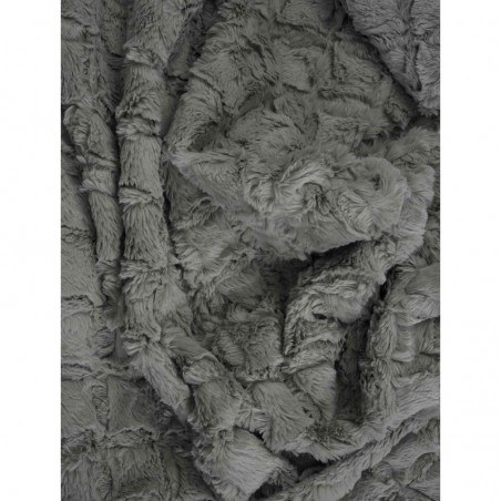 Ριχτάρι Γούνινο Πολυθρόνας Madi Oblong Grey 180x180