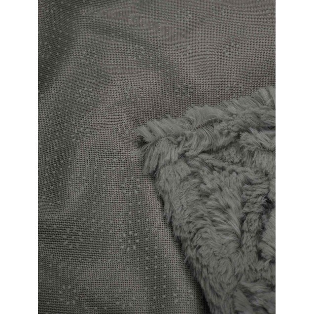 Ριχτάρι Γούνινο Πολυθρόνας Madi Oblong Grey...