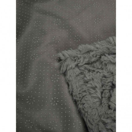 Ριχτάρι Γούνινο Πολυθρόνας Madi Oblong Grey 180x180