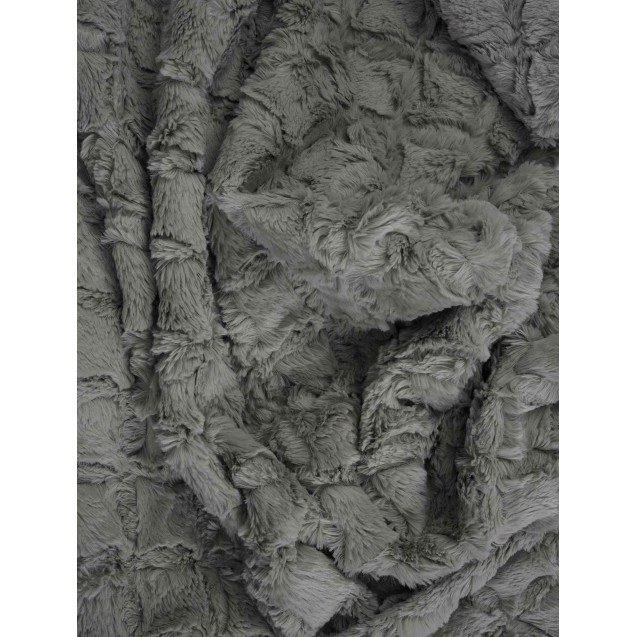 Ριχτάρι Γούνινο Διθέσιου Madi Oblong Grey 180x250