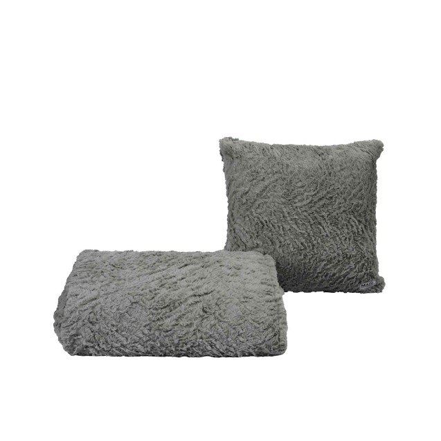 Ριχτάρι Γούνινο Τριθέσιου Madi Soggy Grey 180x300