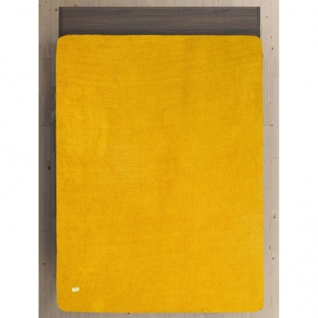 Σεντόνι Φανελένιο Μονό με Λάστιχο Madi Nodes Yellow 100x200+30