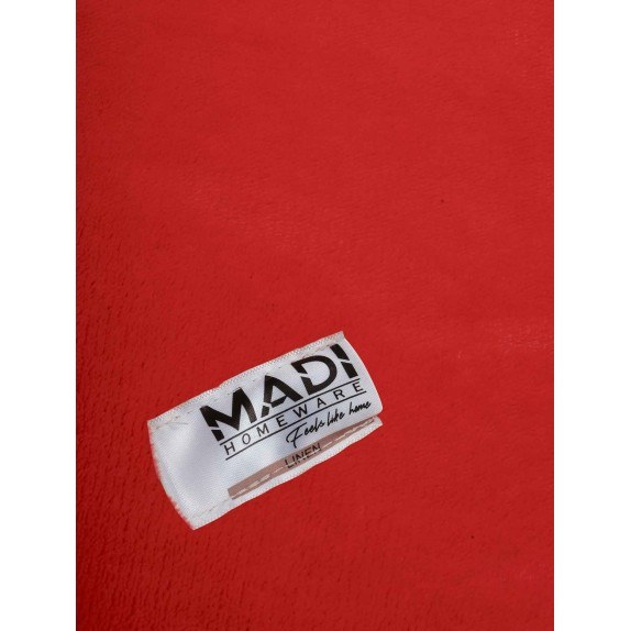 Σεντόνι Φανελένιο Μονό με Λάστιχο Madi Stark Red 100x200+30