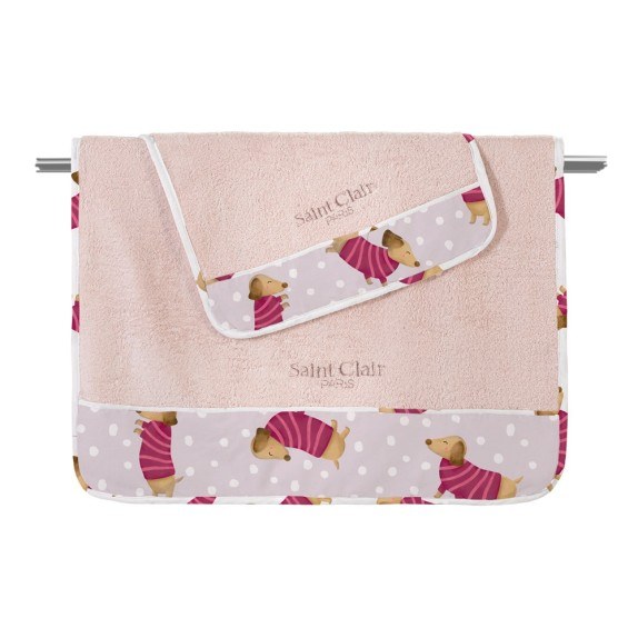 Σετ Βρεφικές Πετσέτες 2 Τεμαχίων Saint Clair Pet Fuchsia