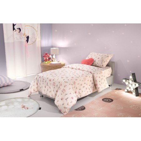 Σετ Παιδική Παπλωματοθήκη Μονή 2 Τεμαχίων Saint Clair Enjoy Pinky 165x225