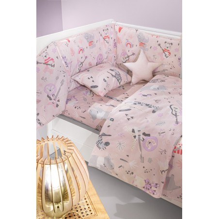 Σετ Σεντόνια Κούνιας 3 Τεμαχίων Saint Clair Jazz Lilac 115x170