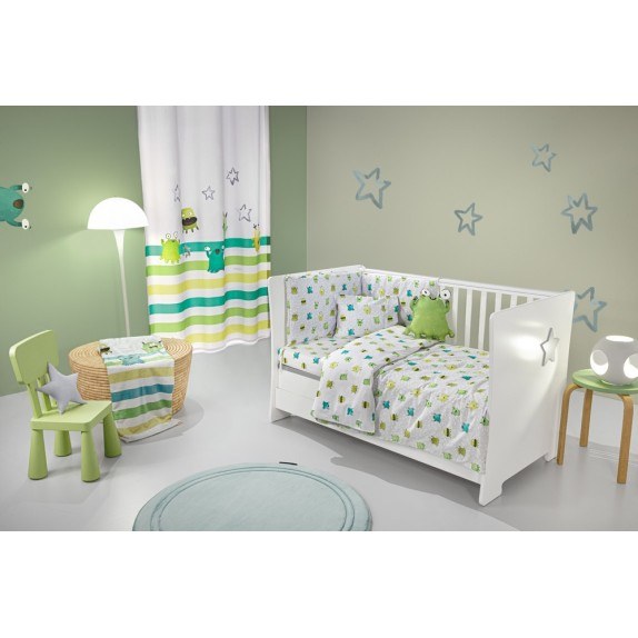 Σετ Σεντόνια Κούνιας 3 Τεμαχίων Saint Clair Monsters Lime...