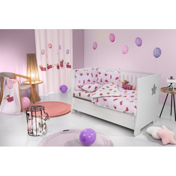 Σετ Σεντόνια Κούνιας 3 Τεμαχίων Saint Clair Pet Fuchsia...