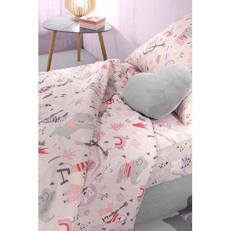 Σετ Παιδικά Σεντόνια Μονά 3 Τεμαχίων Saint Clair Jazz Lilac 165x250