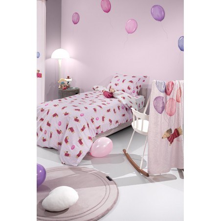 Σετ Παιδικά Σεντόνια Μονά 3 Τεμαχίων Saint Clair Pet Fuchsia 165x250