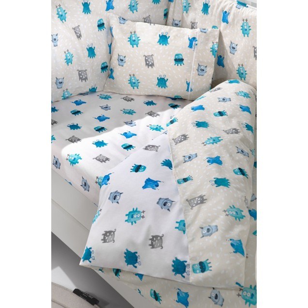 Σετ Κούνιας 3 Τεμαχίων Saint Clair Monsters Blue