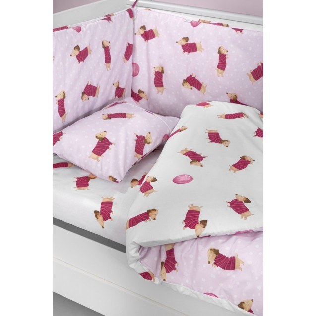 Σετ Κούνιας 3 Τεμαχίων Saint Clair Pet Fuchsia