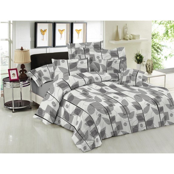 Σετ Πάπλωμα Μονό 2 Τεμαχίων Le Blanc Leaves Grey 160x240