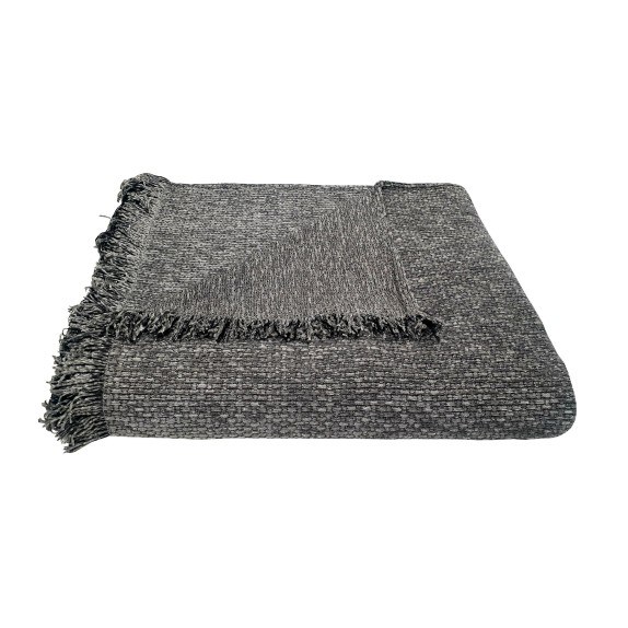 Ριχτάρι Πολυθρόνας ΚΟΜΒΟΣ Chenille Ψάθα Light Grey 180x180