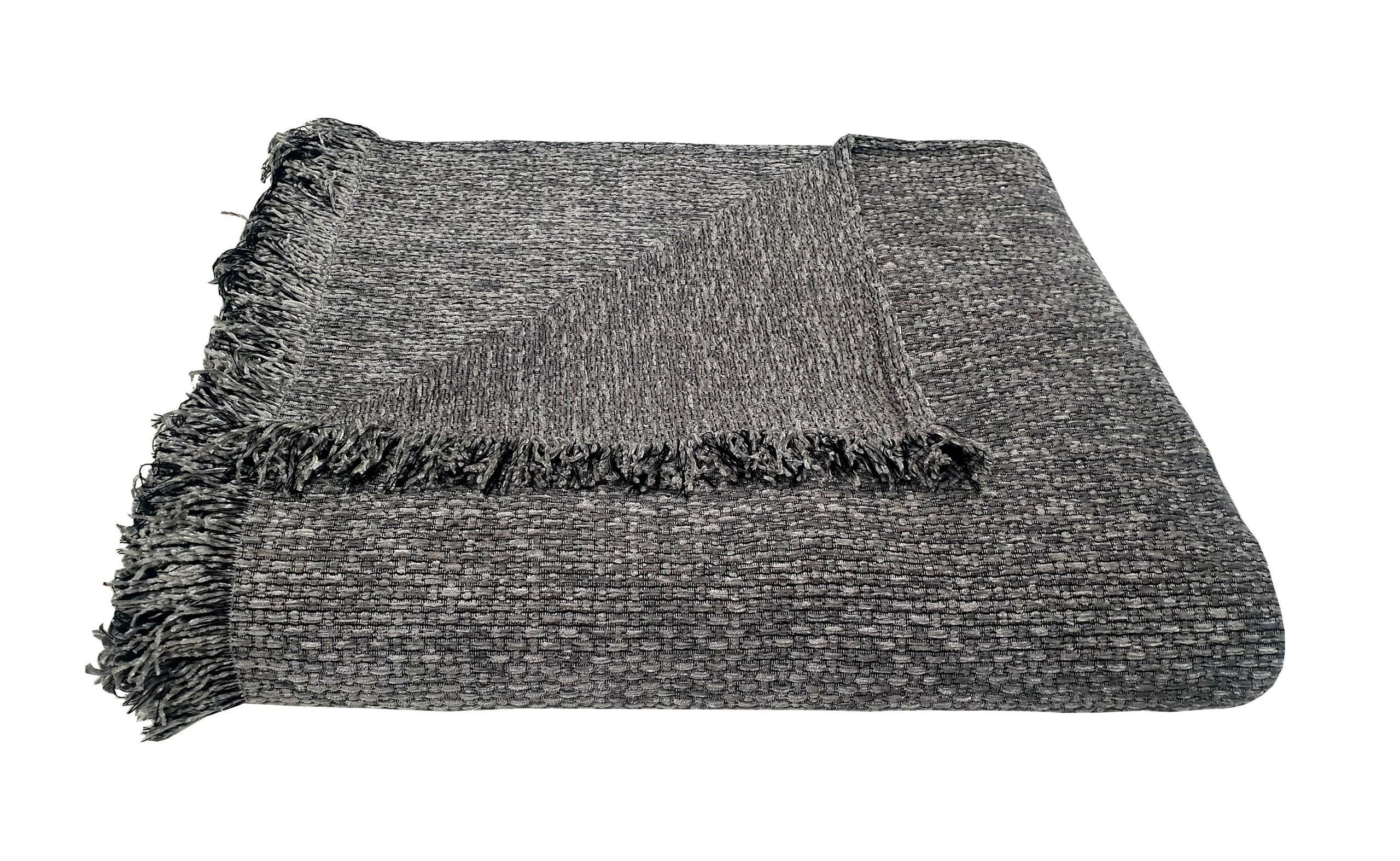 Ριχτάρι Πολυθρόνας ΚΟΜΒΟΣ Chenille Ψάθα Light Grey 180x