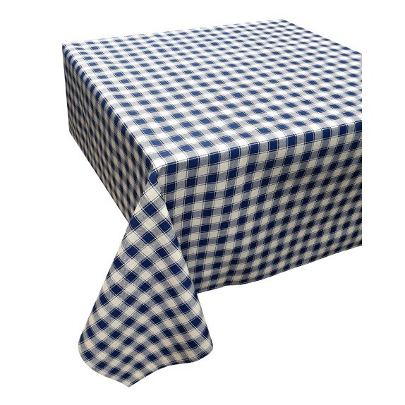 Τραπεζομάντηλο ΚΟΜΒΟΣ Καρό Design-1 Blue 140x180