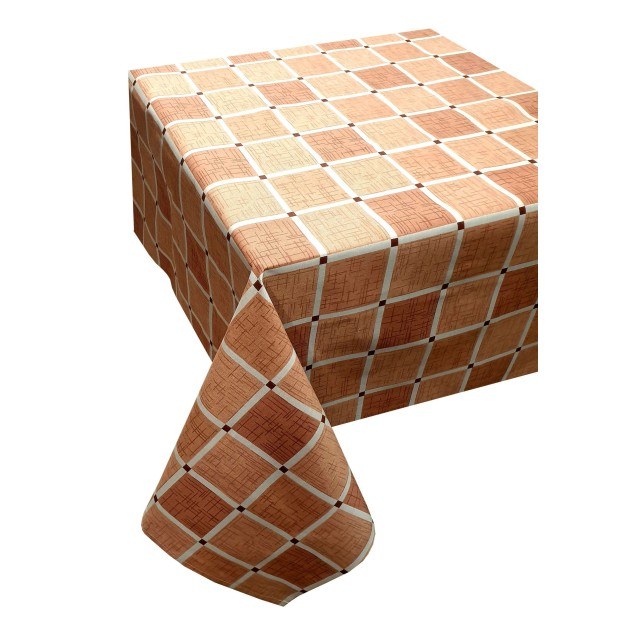 Τραπεζομάντηλο ΚΟΜΒΟΣ Καρό Design-2 Beige 140x220