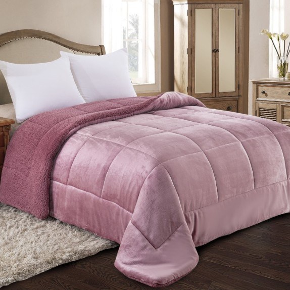 Κουβερτοπάπλωμα Υπέρδιπλο με Sherpa Adam Home 805 Apple...