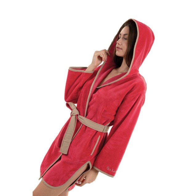 Μπουρνούζι New Comfy Red Large με Κουκούλα