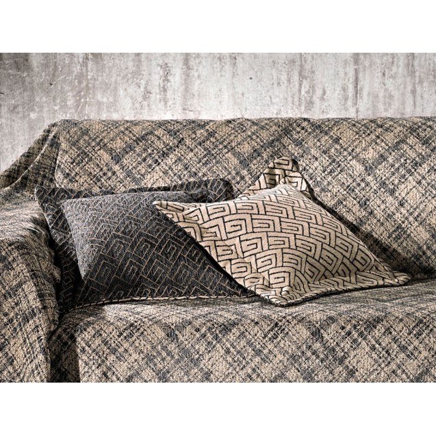 Διακοσμητική Μαξιλαροθήκη Amka Blue Black 45x45