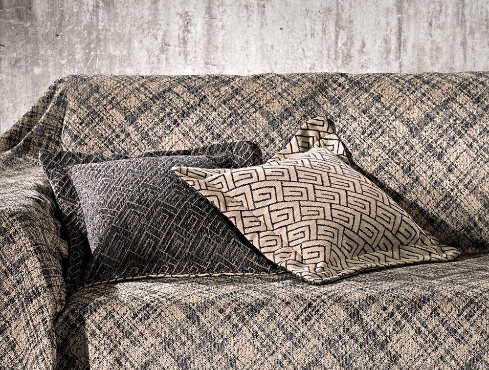 Διακοσμητική Μαξιλαροθήκη Amka Blue Black 45x45