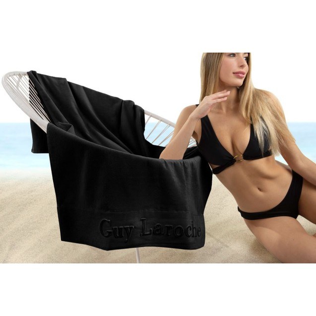 Πετσέτα Θαλάσσης Guy Laroche Varadero Black 80x170