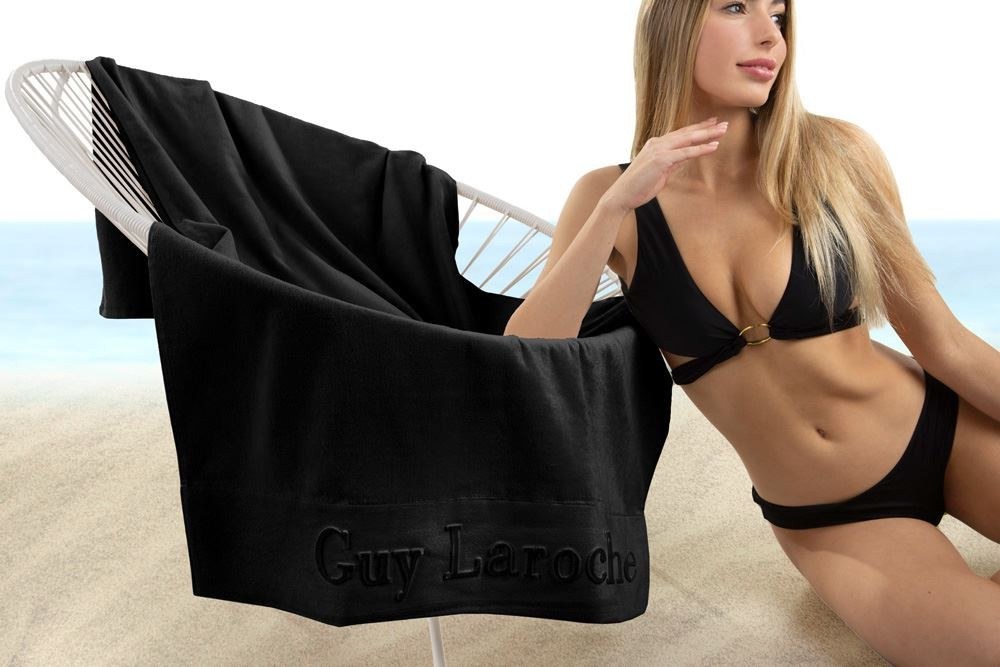Πετσέτα Θαλάσσης Guy Laroche Varadero Black 80x170