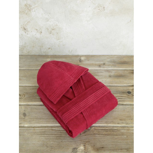 Μπουρνούζι με κουκούλα Zen - Medium - Happy Red