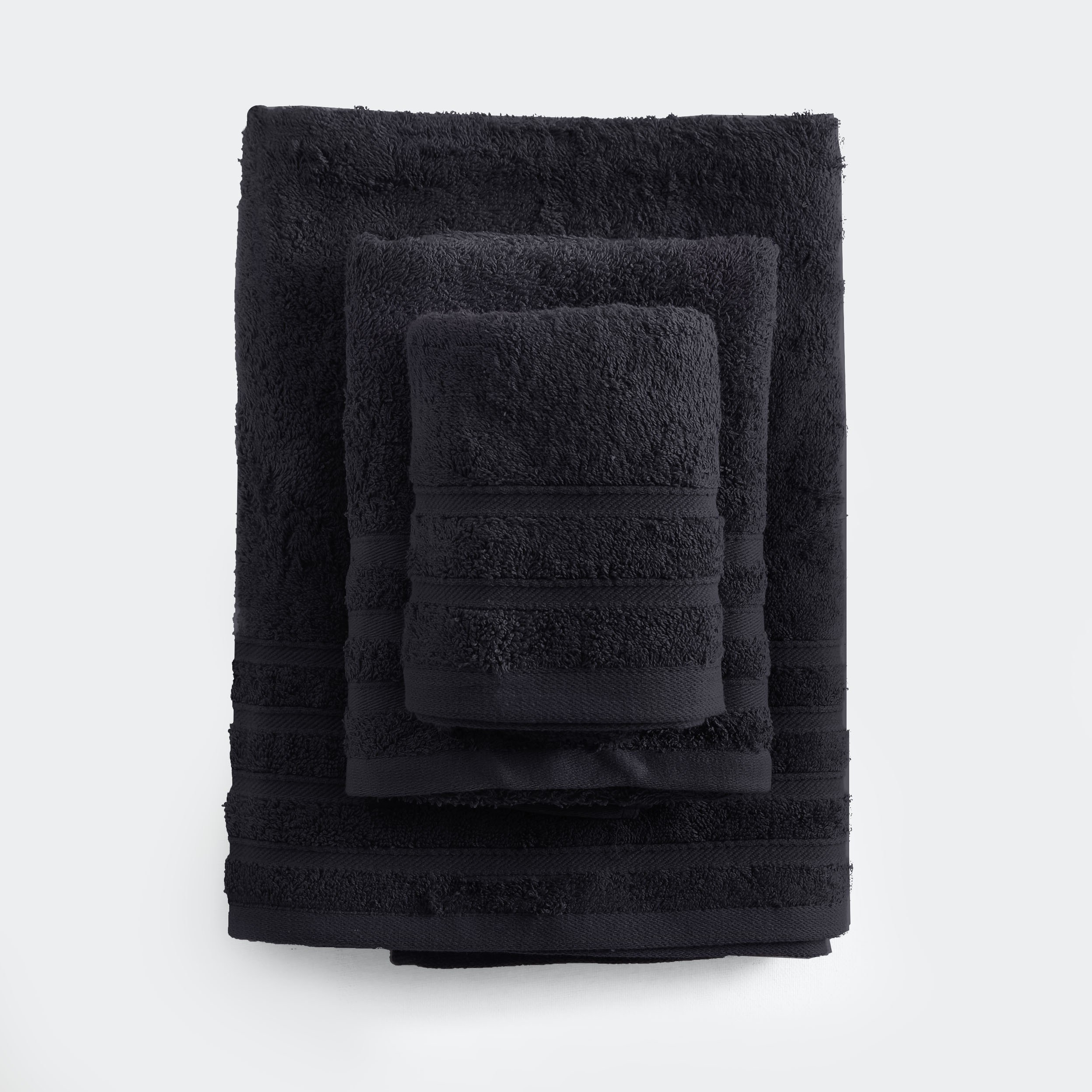 LAGOON - ΠΕΤΣΕΤΑ 100% ΒΑΜΒΑΚΙ ΠΕΝΙΕ 470gsm ΜΑΥΡΟ ΣΕΤ 5 