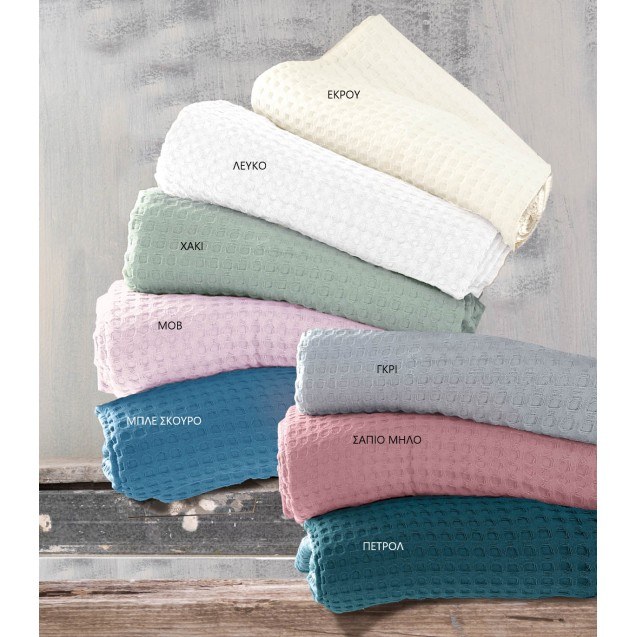 LEXY - ΚΟΥΒΕΡΤΑ ΠΙΚΕ ΗΜΙΔΙΠΛΟ (160X240) ΓΚΡΙ