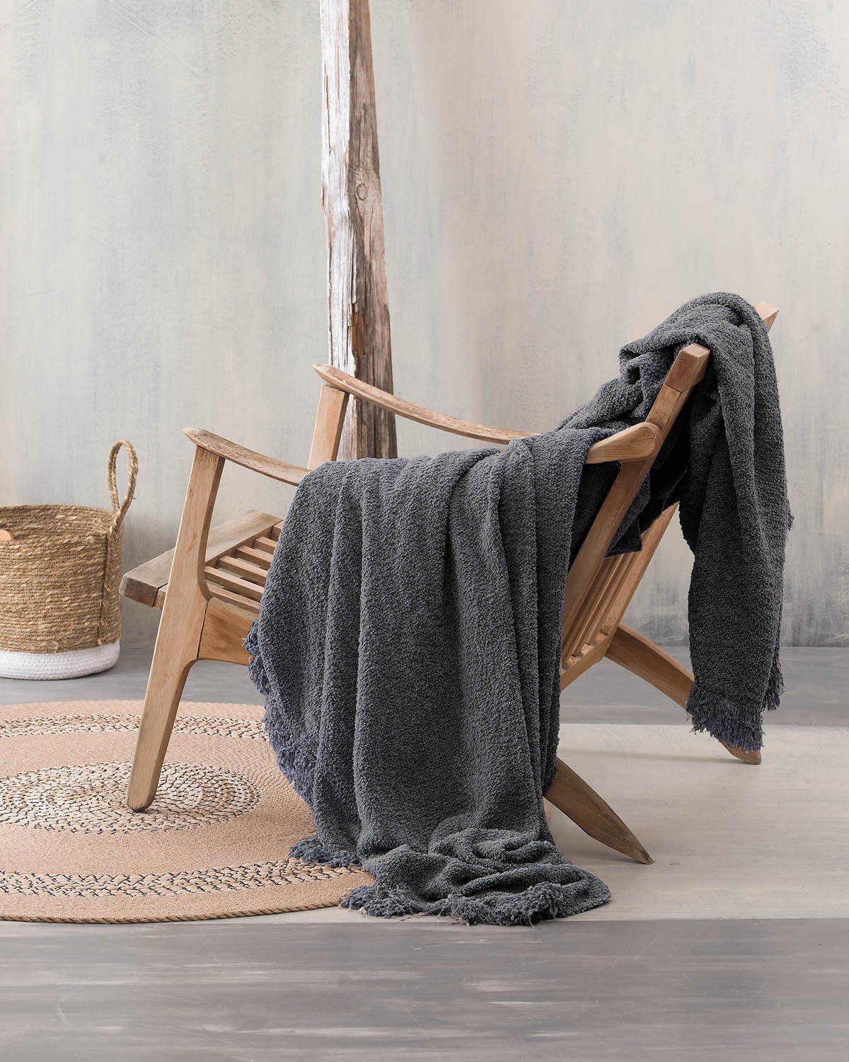 BECKETT - ΡΙΧΤΑΡΙ 180X280 ΓΚΡΙ ΣΚΟΥΡΟ