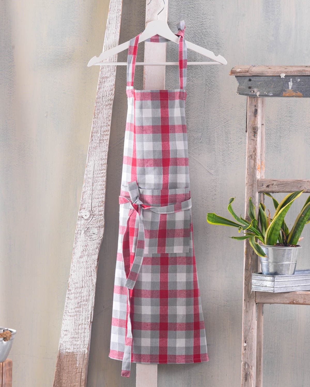 Ποδιά Κουζίνας Rythmos Check Κοκκινη