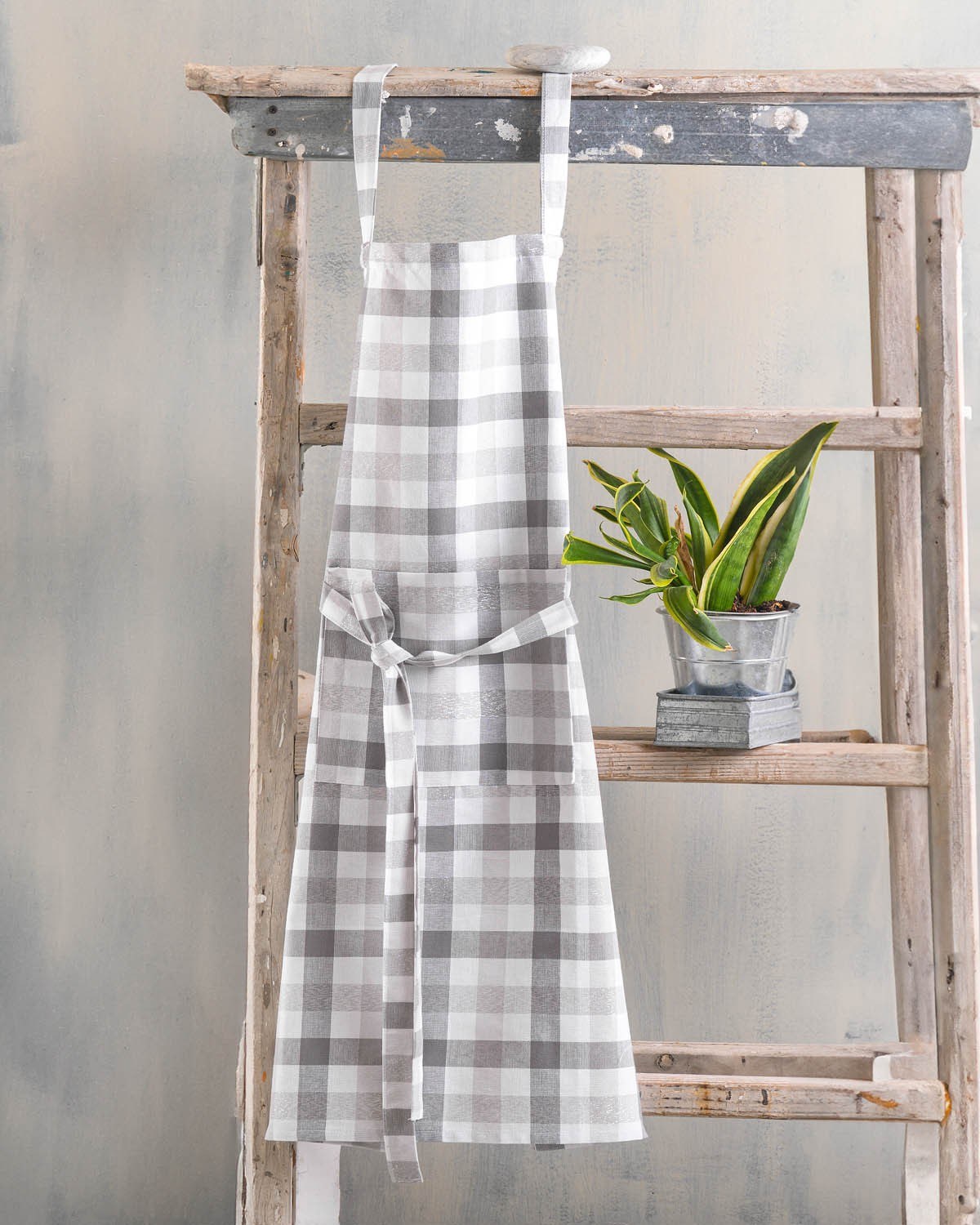 Ποδιά Κουζίνας Rythmos Check Γκρι