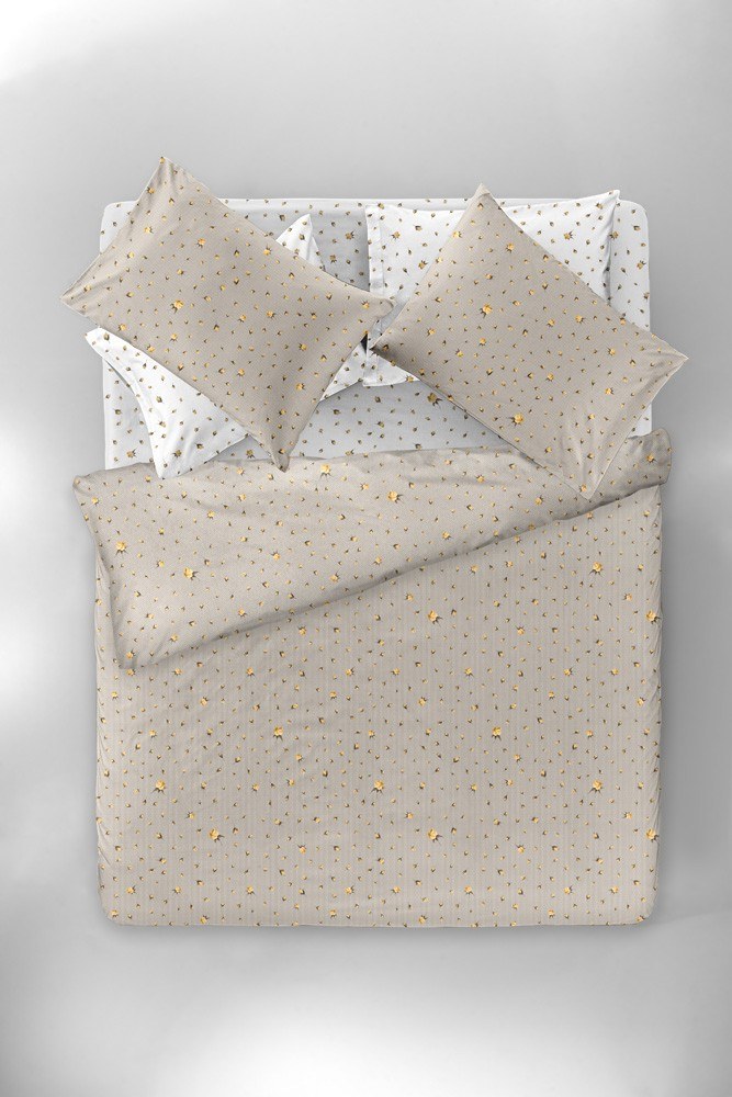 Σετ Παπλωματοθήκη Υπέρδιπλη 3 Τεμαχίων Saint Clair Raffia Taupe 225x245