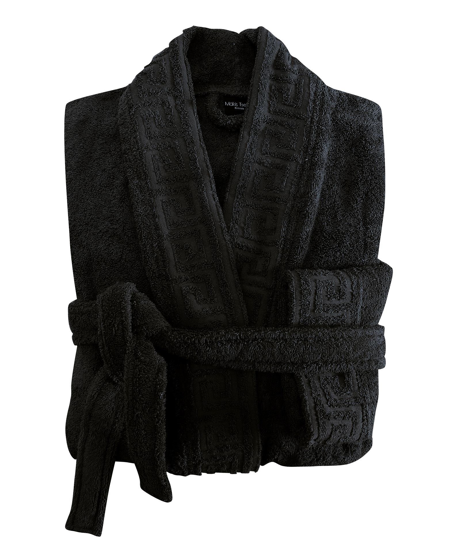 Μπουρνούζι Makis Tselios Greek2 Black Medium