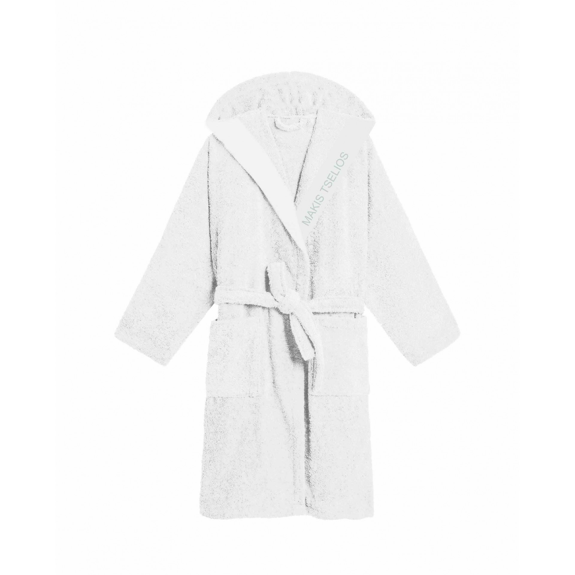 Μπουρνούζι Με Κουκούλα Makis Tselios West White Small