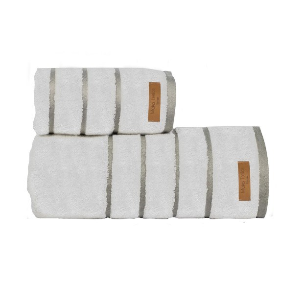 Σετ Πετσ - 2Τεμ Prive White 50X90 90X150 100% Cotton 600Gsm