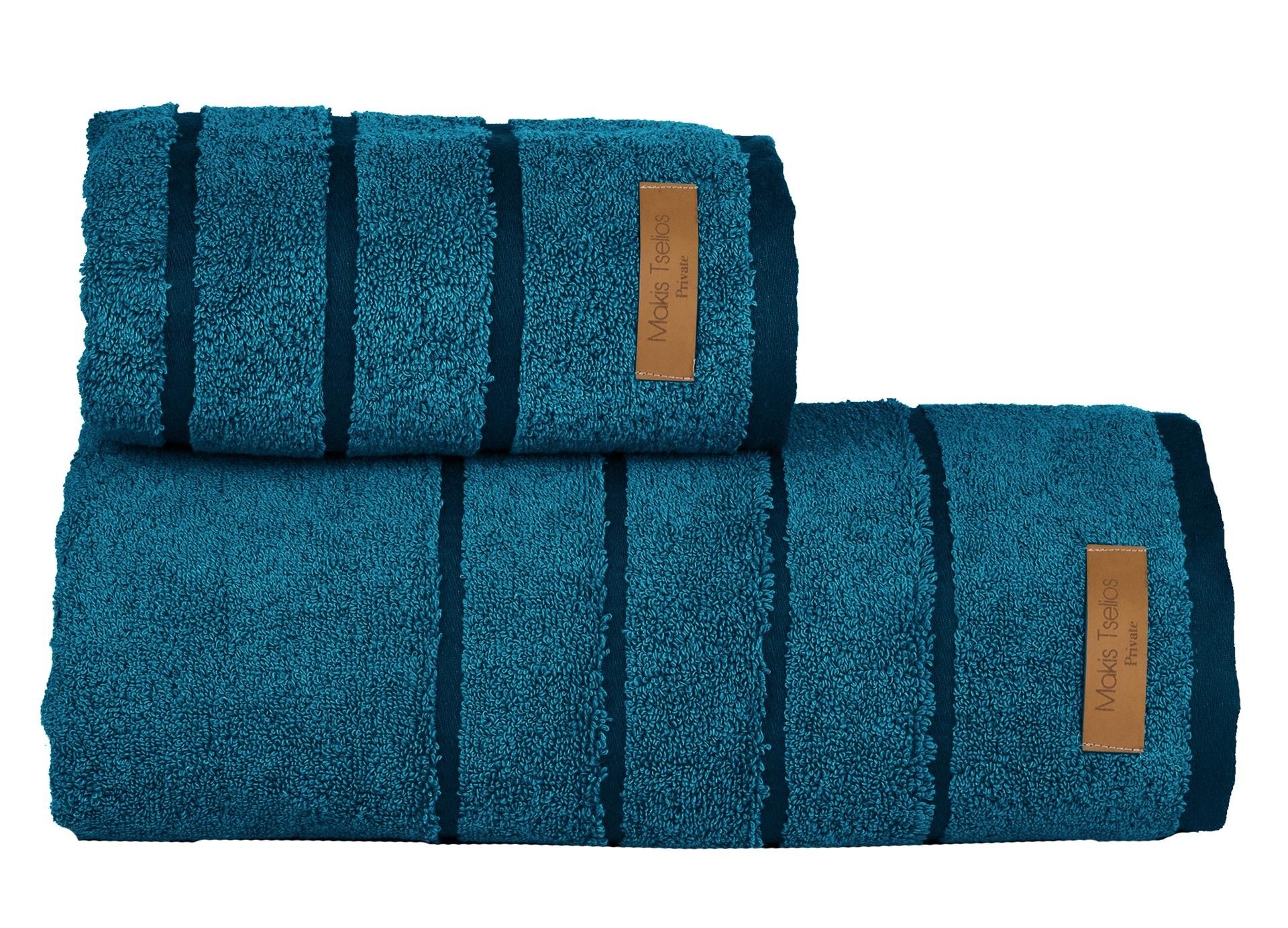 Πετσέτα Προσώπου Makis Tselios Prive Petrol 50x90