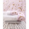 MOONLIGHT ΡΟΖ - ΣΕΤ ΣΕΝΤΟΝΙΑ ΠΑΙΔΙΚΑ 3 ΤΕΜ - ΗΜΙΔΙΠΛΟ ΜΕ ΛΑΣΤΙΧΟ (160X260 - 105X205+25)