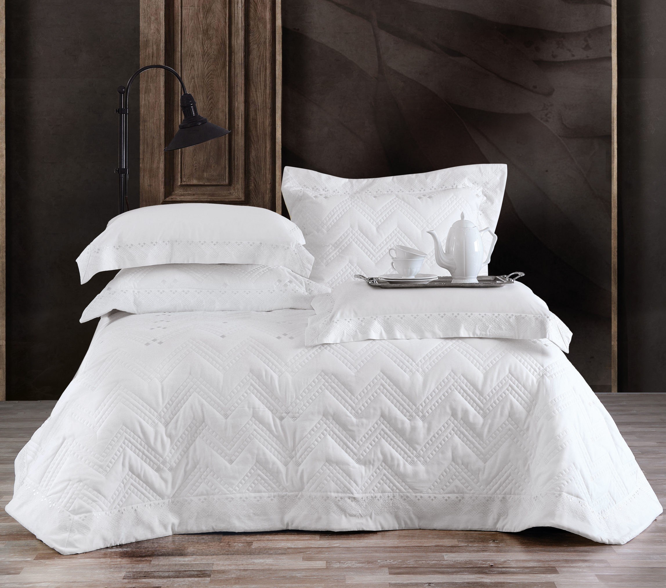 LIZZIE - ΣΕΤ ΚΟΥΒΕΡΛΙ ΛΕΥΚΟ ΣΕΤ 3 ΤΕΜΑΧΙΑ (1 235X250 - 2 50X70)