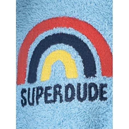 Μπουρνούζι Με Κουκούλα Kids Bath Super Dude Ciel 6-8