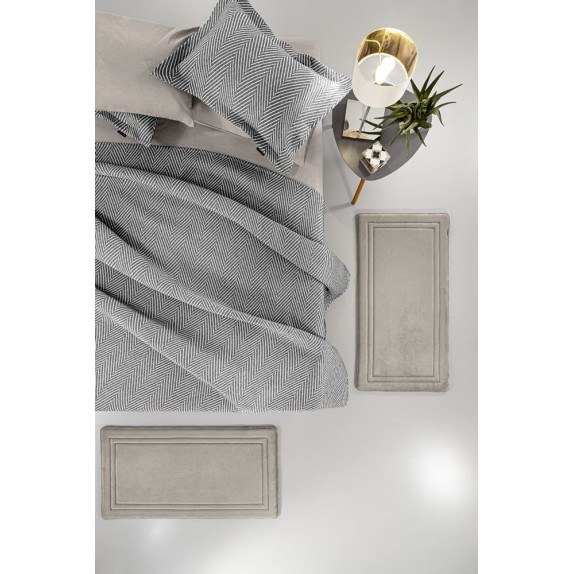 Σετ 2τμχ - Χαλάκια Κρεβατοκάμαρας Softy Mink