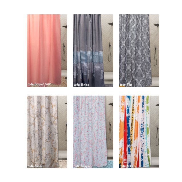 Σετ Μπάνιου Palamaiki Combo 2 Κουρτινα Bouquet